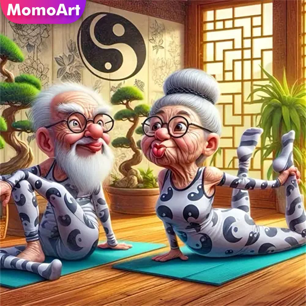 Embroidery Room - Momoart Old People Diamond Mosaic Couple