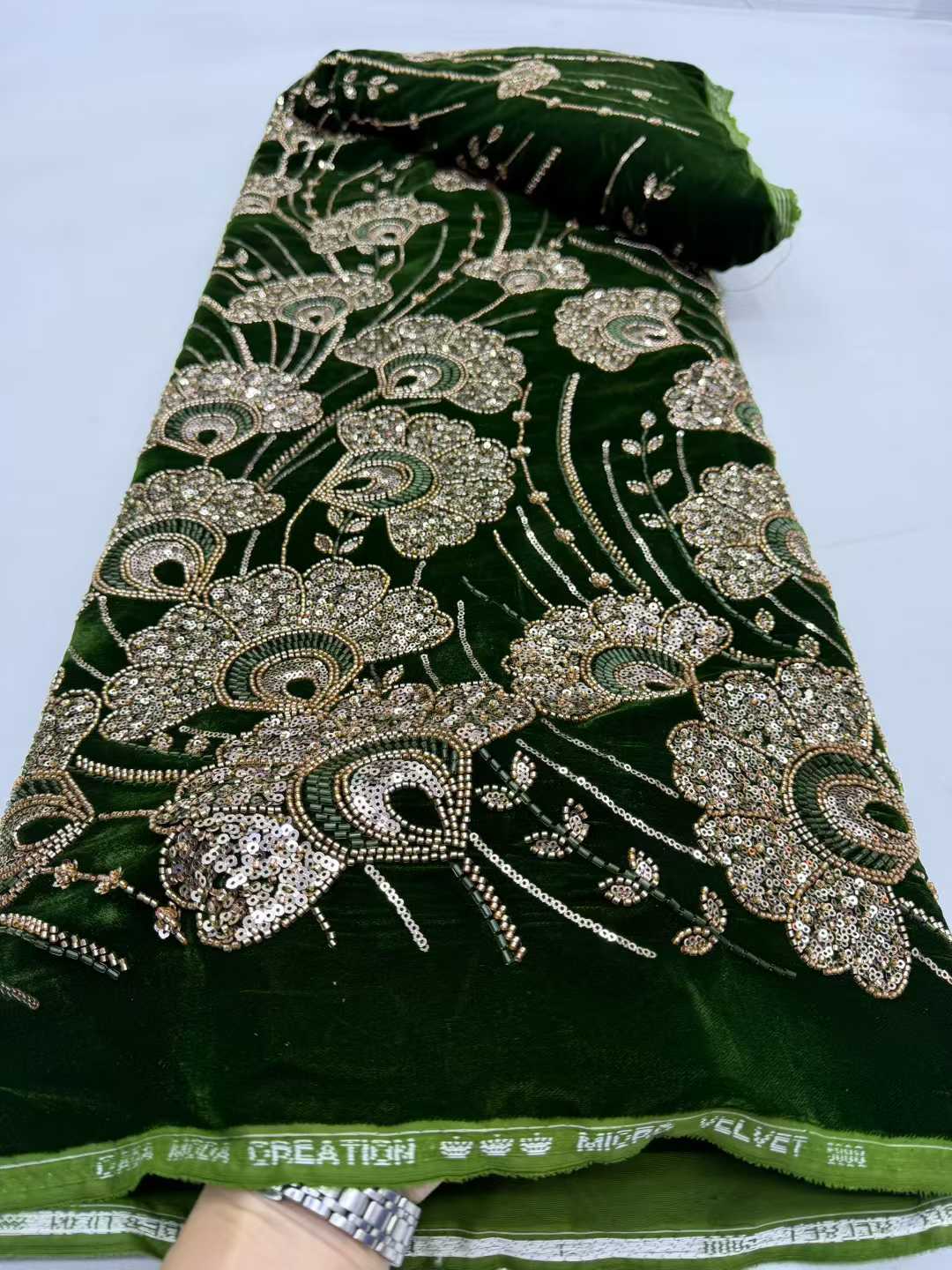 Velvet Fabric Embroidery - Nigerian French Velvet Lace Fabric 2026