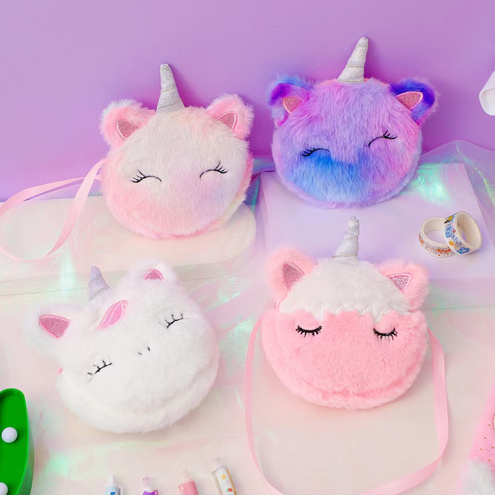 Embroidery Kit Pouch - Kids Fashion Plush Shoulder Bag Cute