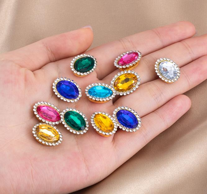 Embroidery Artwork - 30pcs 14x18mm Colored Acrylic Beads With