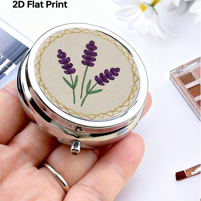 Embroidery Unique Design - Purple Lavender Floral Embroidery Pattern Round