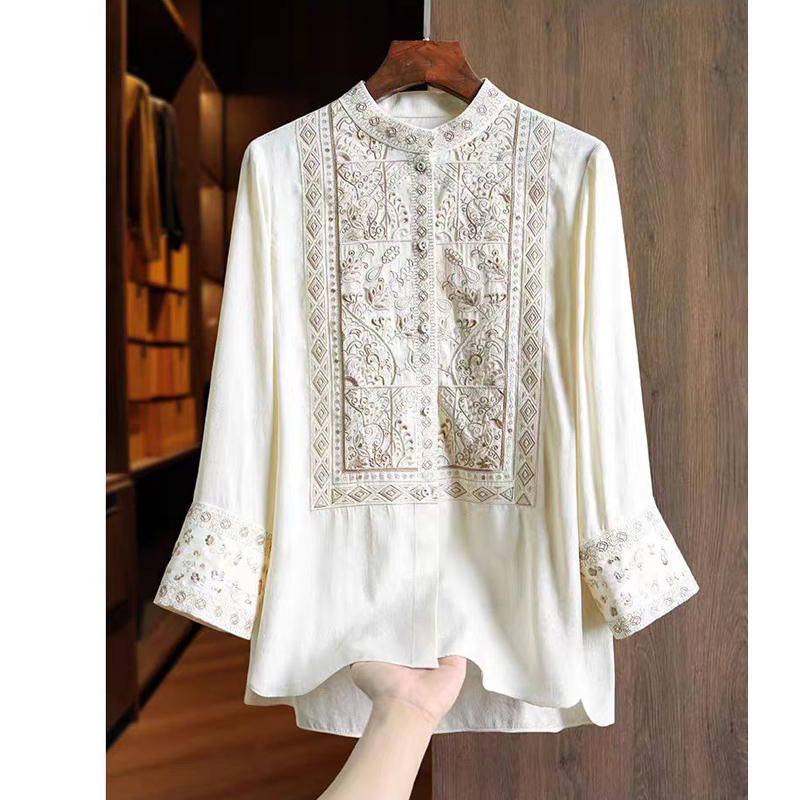 Embroidery Unique Design - Summer Silk+Rayon Fabric New Chinese Style