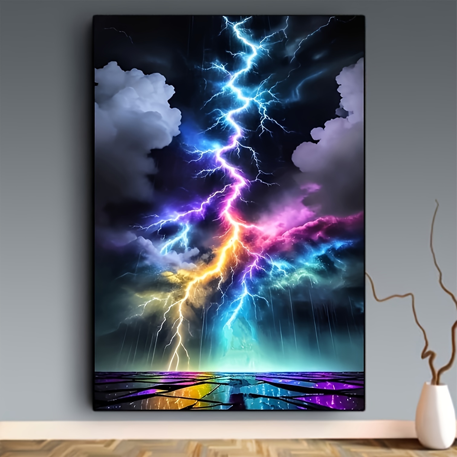 Embroidery Room - DIY Diamond Painting Colorful Lightning Pattern