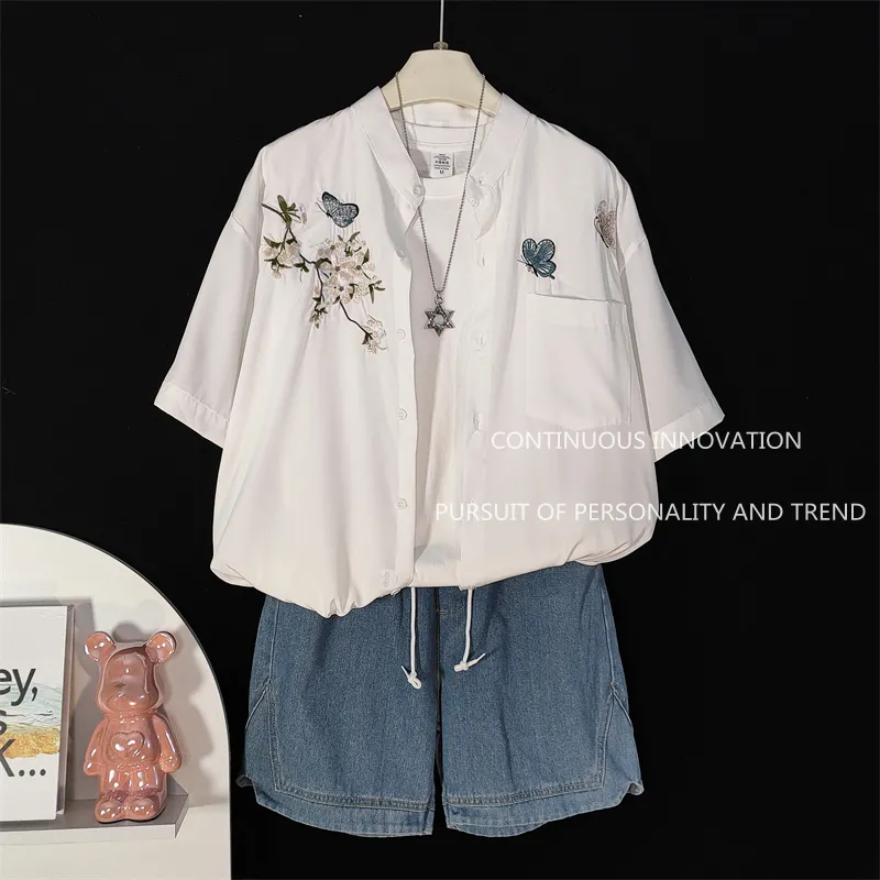 Embroidery Outfit - Men's 3 Piece Set Chinese Style
