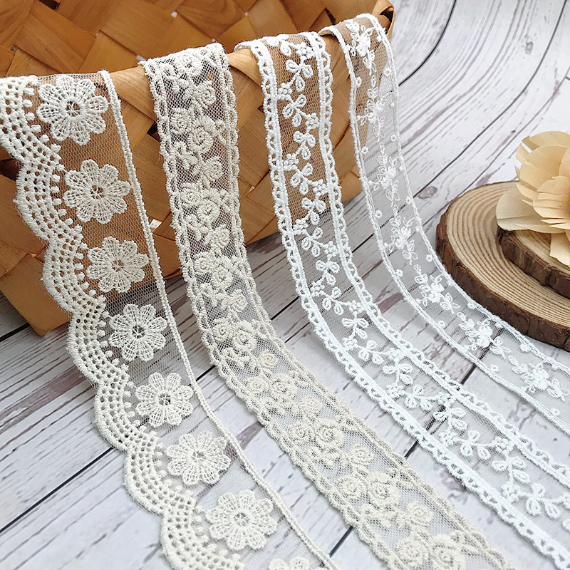 Embroidery Thread Yarn - 3Yards/Lot Embroidery White Beige Cotton Thread