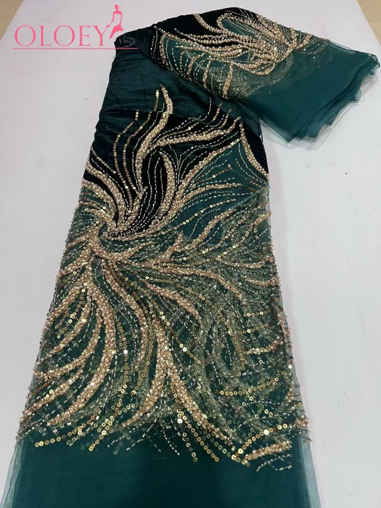 Velvet Fabric Embroidery - OLOEY Luxury Wedding Dress New Style