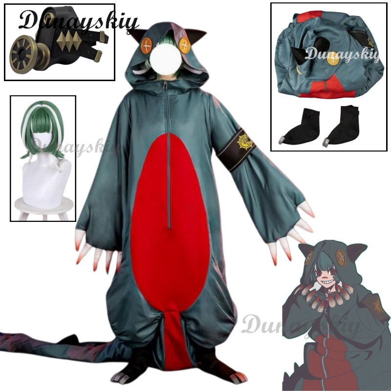 Embroidery Outfit - Guita Gachiakuta Cosplay Outfit Wig Mask