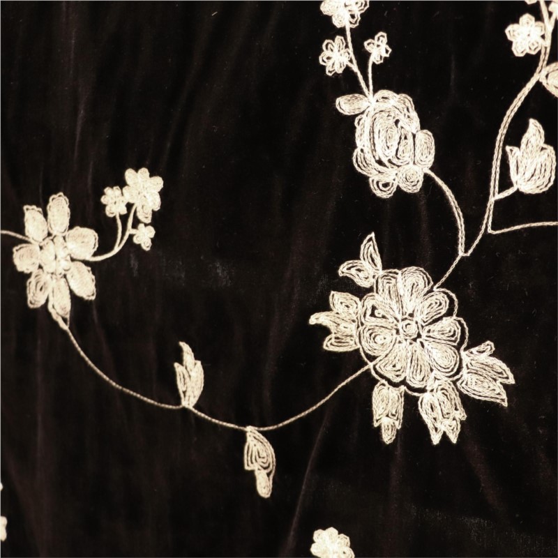 The fabric of sleeping dress e - Velvet Fabric Embroidery ulasan dan harga