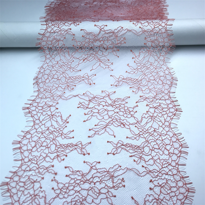 Fluorescent Pink  Eyelash Lace - Embroidery Workshop ulasan dan harga