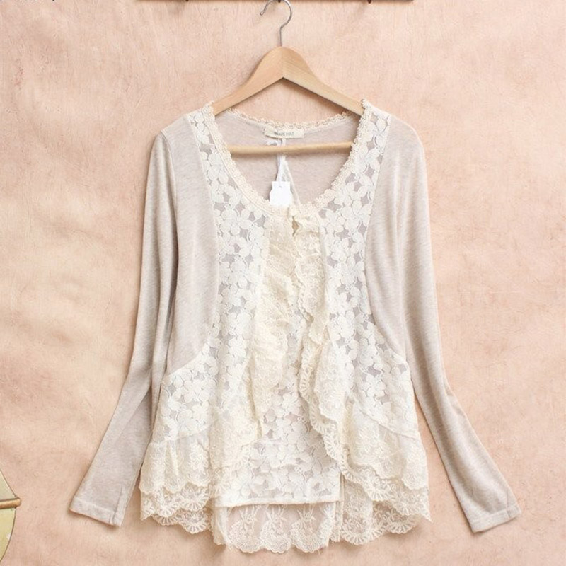 Spring Mori Girl Sweet Shirt W - Embroidery Jersey ulasan dan harga