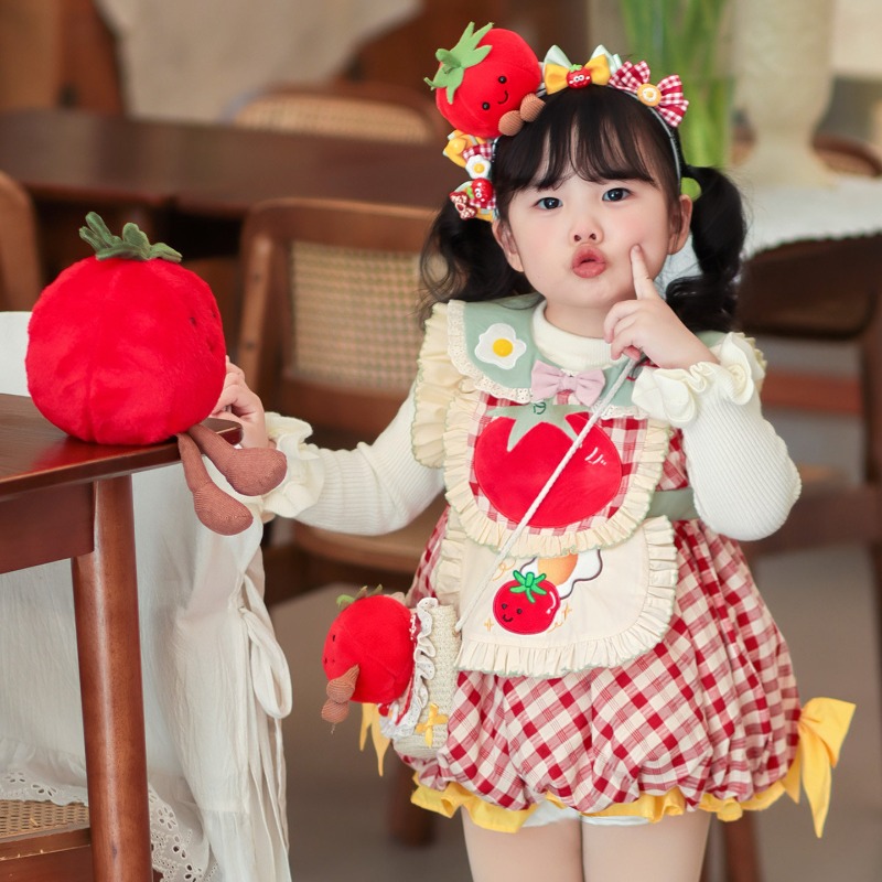Cottagecore Kids Lolita Dress  - Embroidery Apron ulasan dan harga