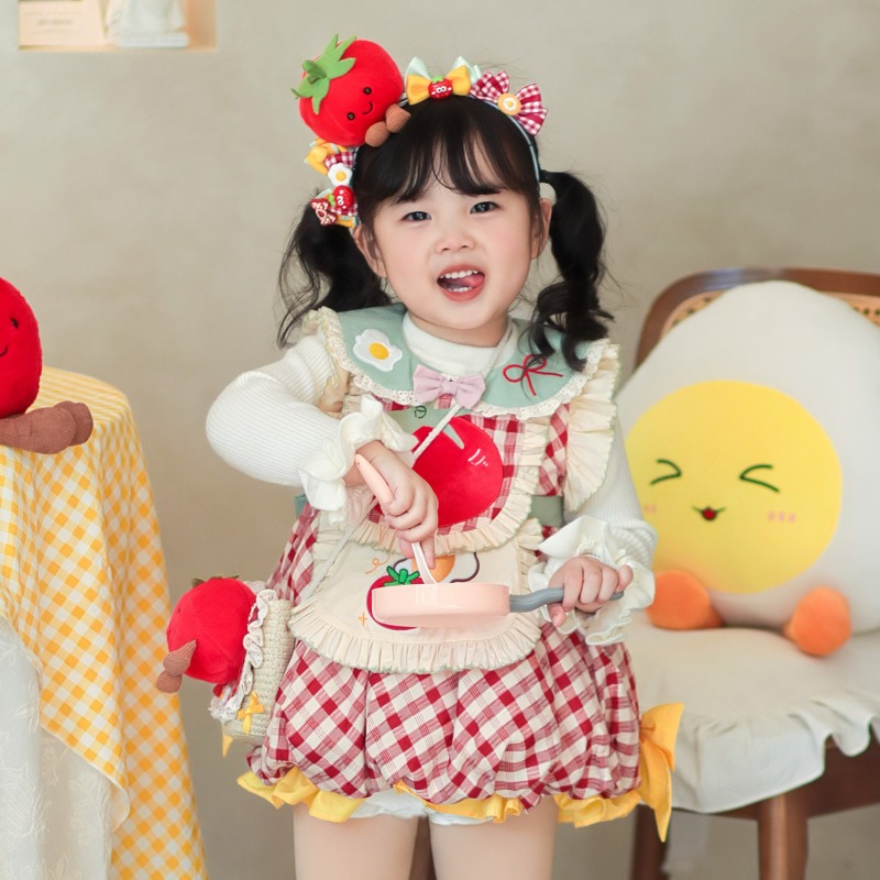 Cottagecore Kids Lolita Dress  - Embroidery Apron ulasan dan harga