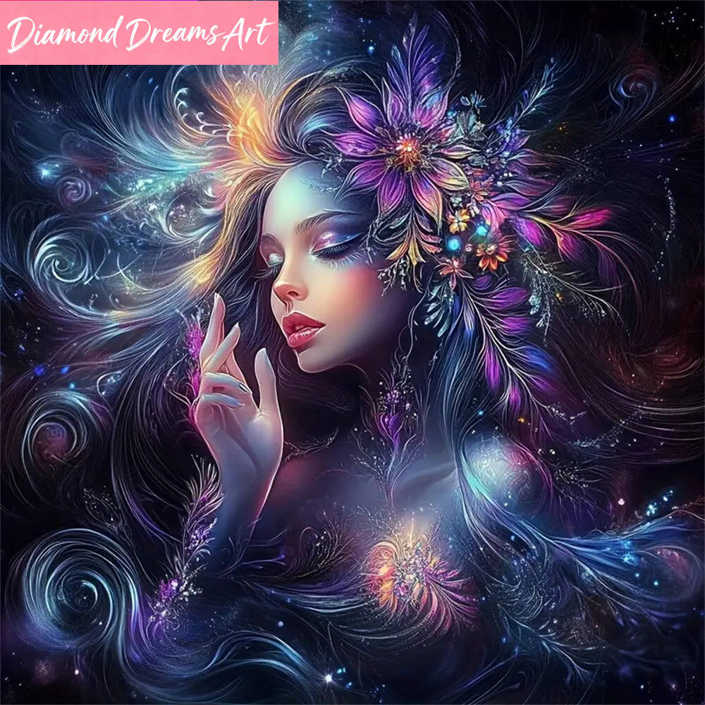 DIY Diamond Painting Woman Por - Embroidery Pattern ulasan dan harga