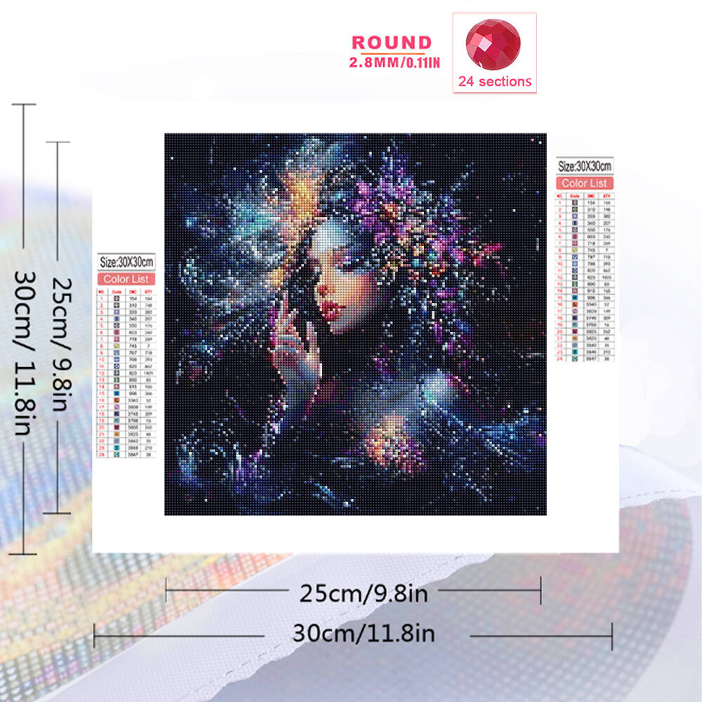 DIY Diamond Painting Woman Por - Embroidery Pattern ulasan dan harga