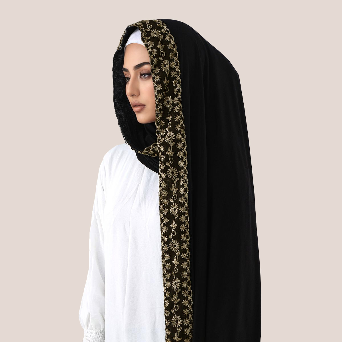 Lace Embroidery Cotton Jersey  - Embroidery Jersey ulasan dan harga