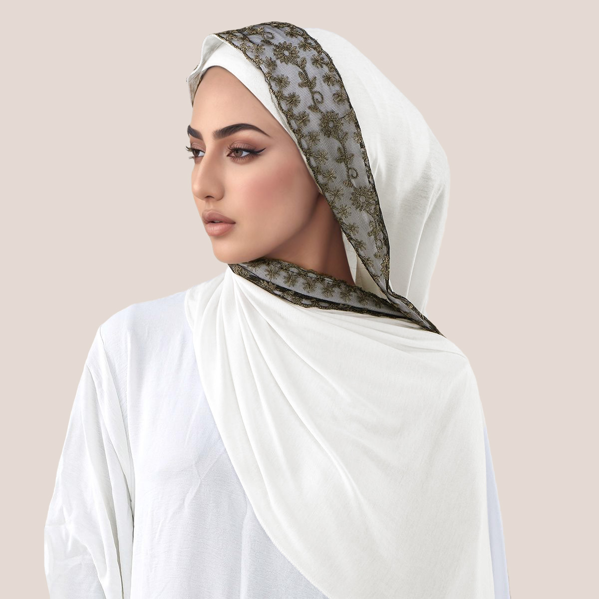 Lace Embroidery Cotton Jersey  - Embroidery Jersey ulasan dan harga