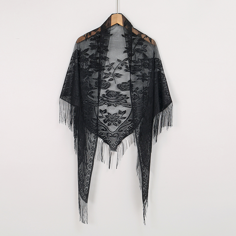 New Embroidery Lace Scarf Shaw - Embroidery Veil ulasan dan harga