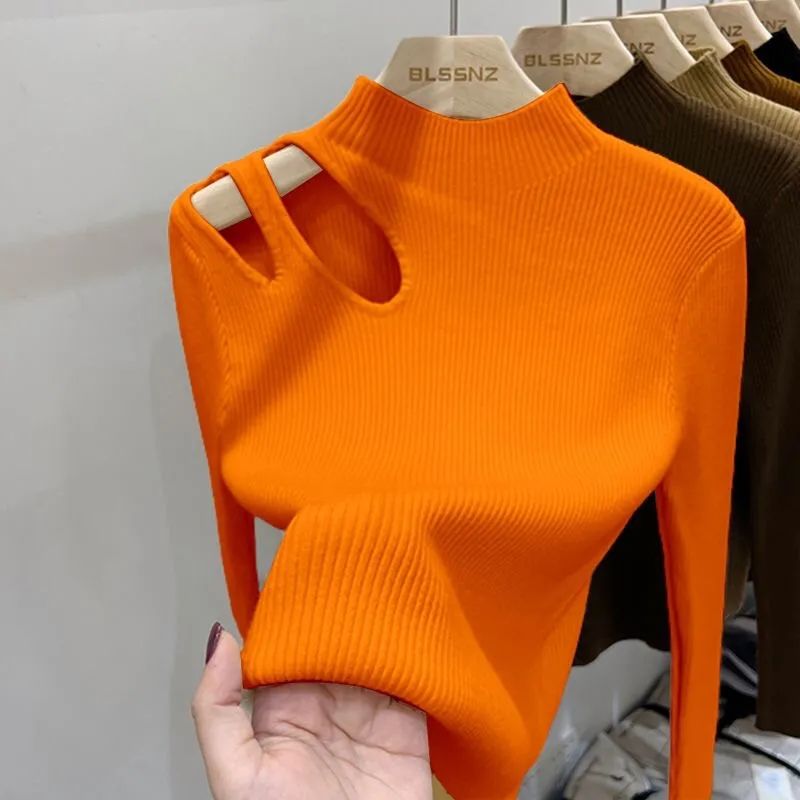 2026 Hollow-out Turtleneck Kni - Embroidery Thread Yarn ulasan dan harga