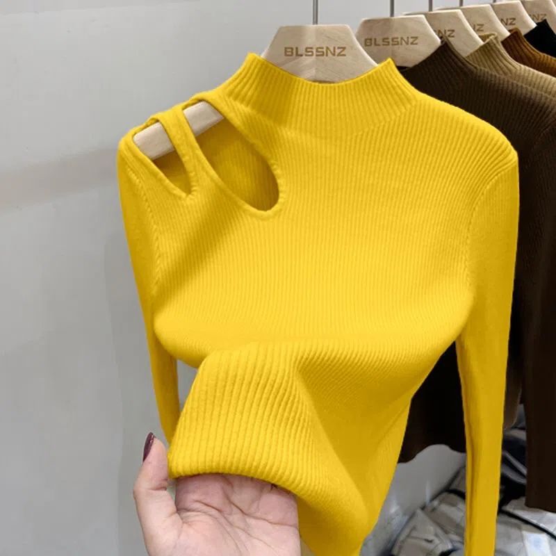 2026 Hollow-out Turtleneck Kni - Embroidery Thread Yarn ulasan dan harga