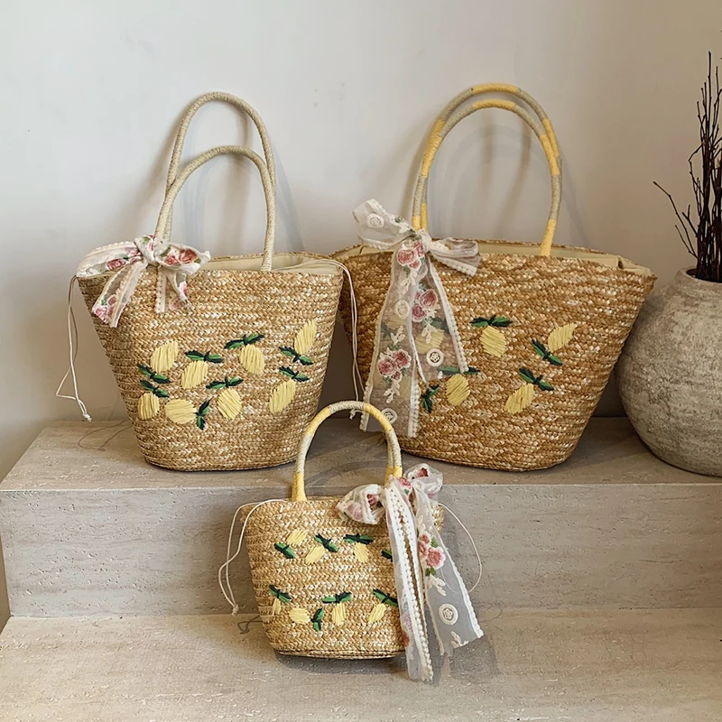 Large Capacity Beach Shoulder  - Embroidery Kit Pouch ulasan dan harga