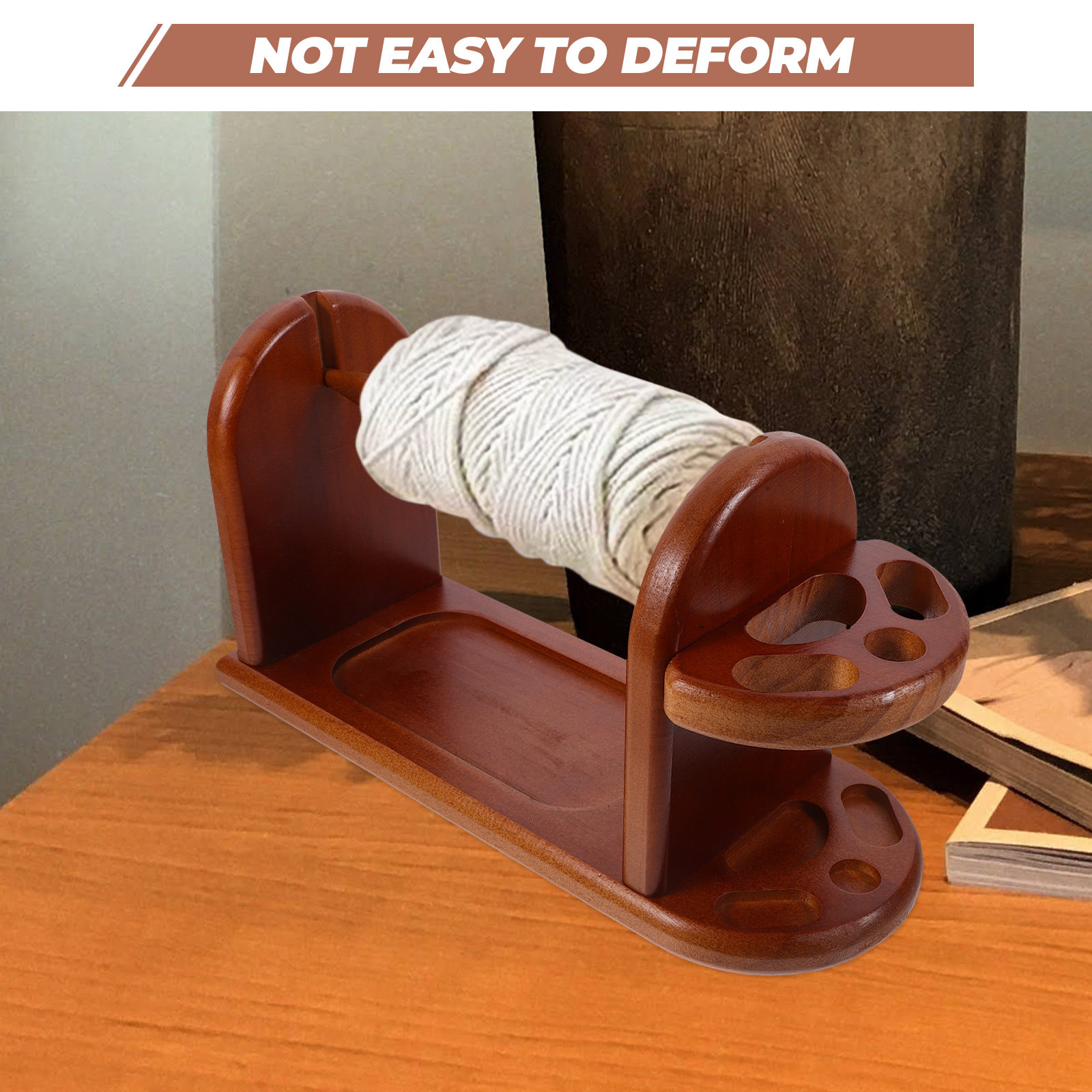Sturdy Wooden Yarn Holder for  - Embroidery Thread Yarn ulasan dan harga