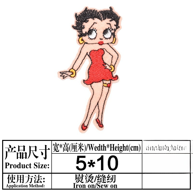 Betty Boop Patch High Color Va - Embroidery Patches ulasan dan harga