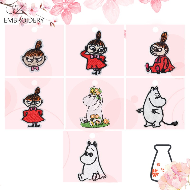 Moomin Cute Cartoon Embroidere - Embroidery Patches ulasan dan harga