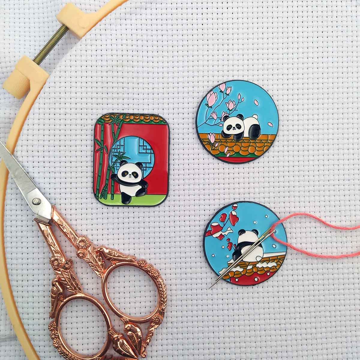 Cute Panda Magnetic Needle Min - Needle Minder Magnet ulasan dan harga