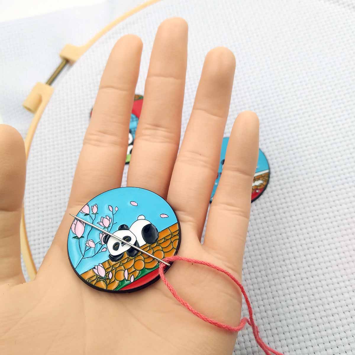 Cute Panda Magnetic Needle Min - Needle Minder Magnet ulasan dan harga