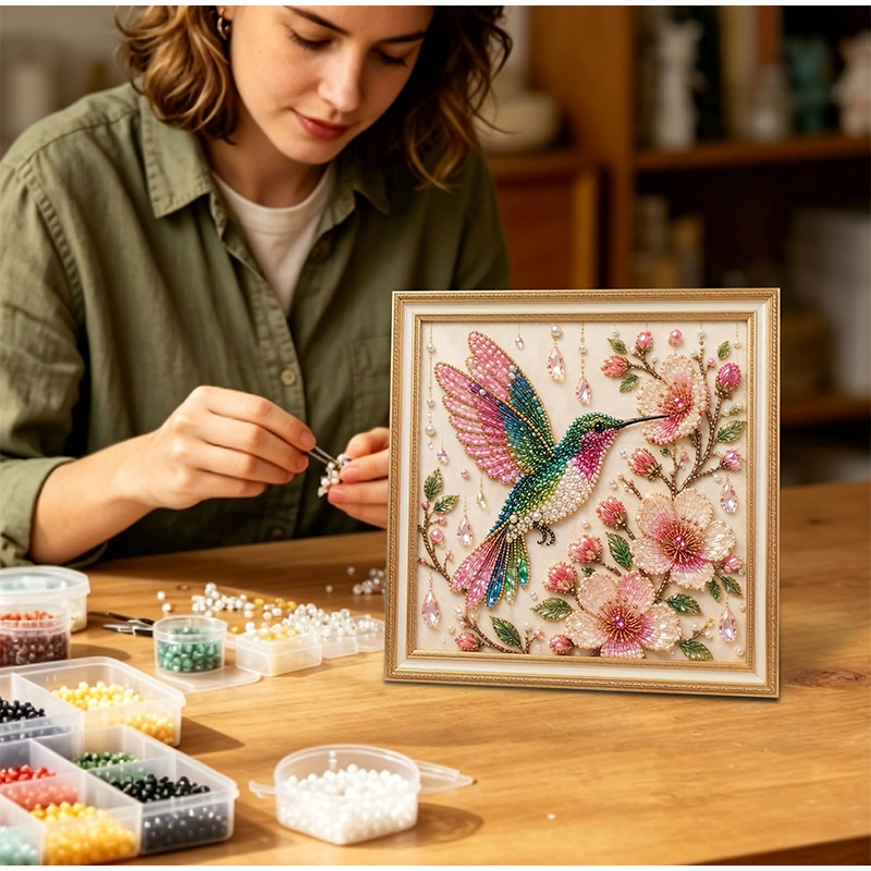 Bird Pearl Art DIY Kit Cardina - Embroidery Room ulasan dan harga
