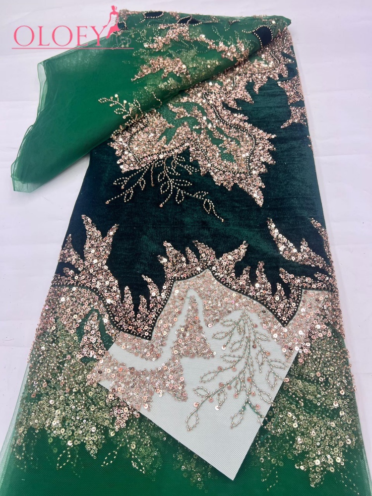 Latest African Velvet Lace Fab - Velvet Fabric Embroidery ulasan dan harga