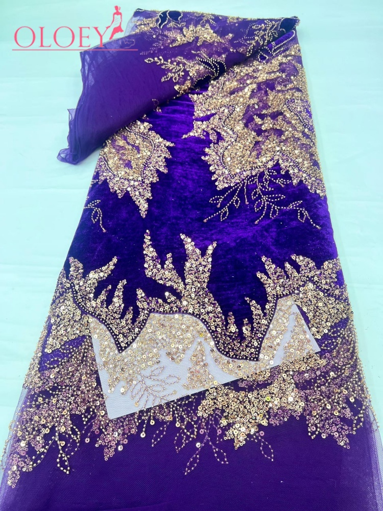 Latest African Velvet Lace Fab - Velvet Fabric Embroidery ulasan dan harga