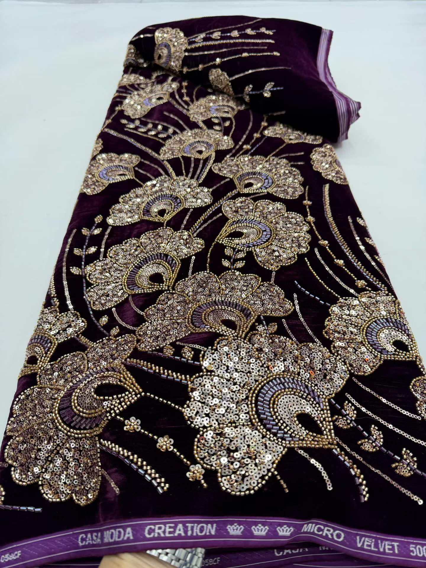 Nigerian French Velvet Lace Fa - Velvet Fabric Embroidery ulasan dan harga