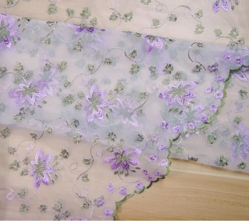 Exquisite flower embroidery La - Embroidery Veil ulasan dan harga