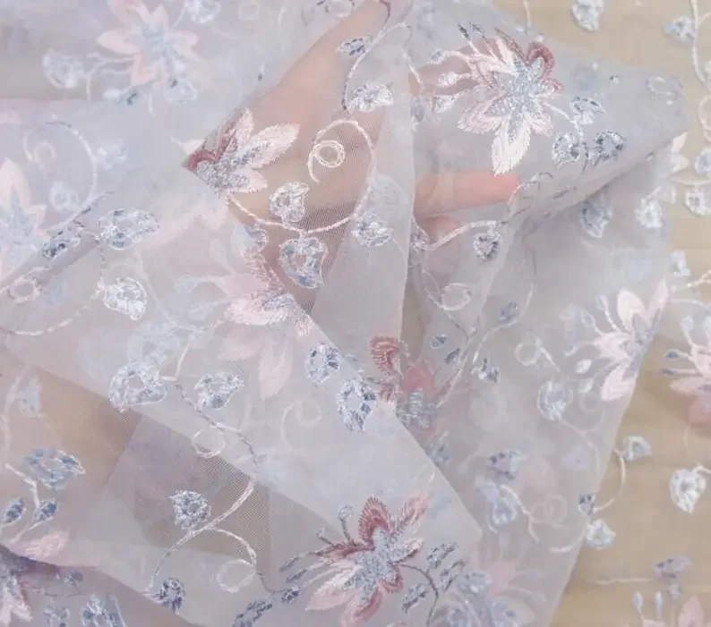 Exquisite flower embroidery La - Embroidery Veil ulasan dan harga