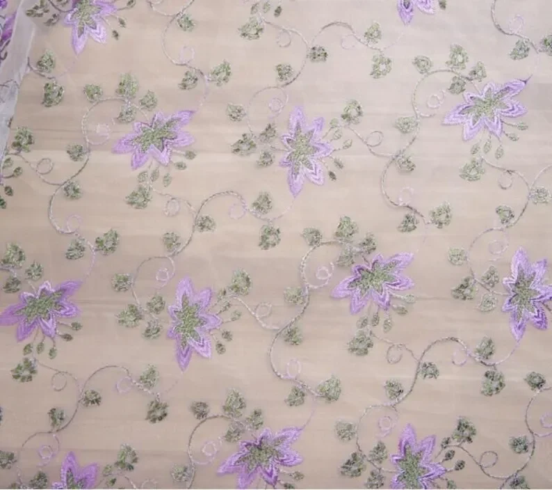 Exquisite flower embroidery La - Embroidery Veil ulasan dan harga