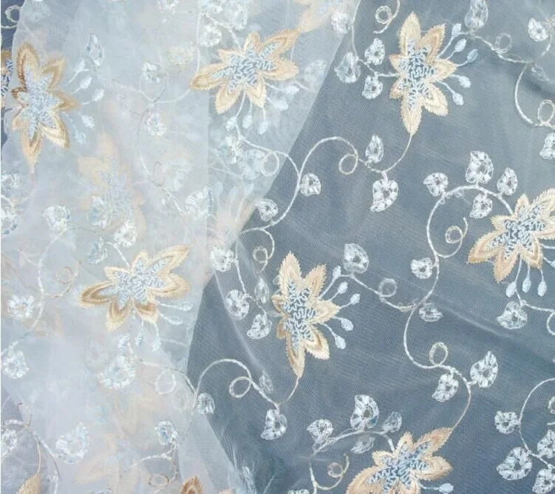 Exquisite flower embroidery La - Embroidery Veil ulasan dan harga