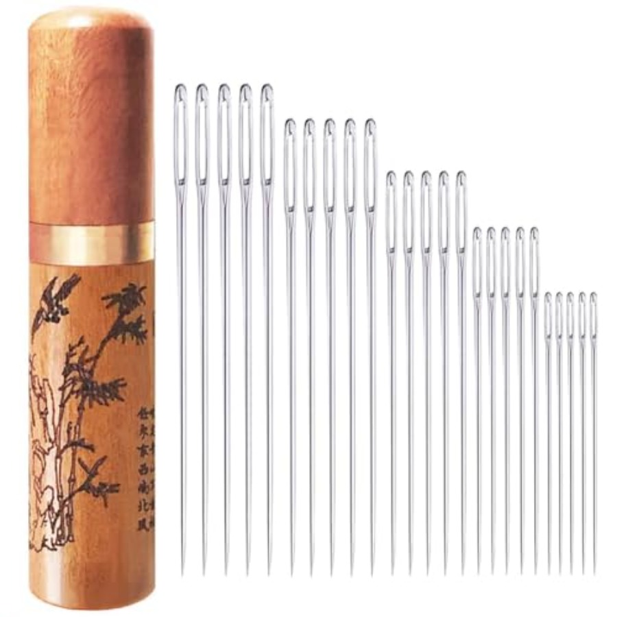 Large Eye Sewing Needles, Embr - Embroidery Pattern ulasan dan harga