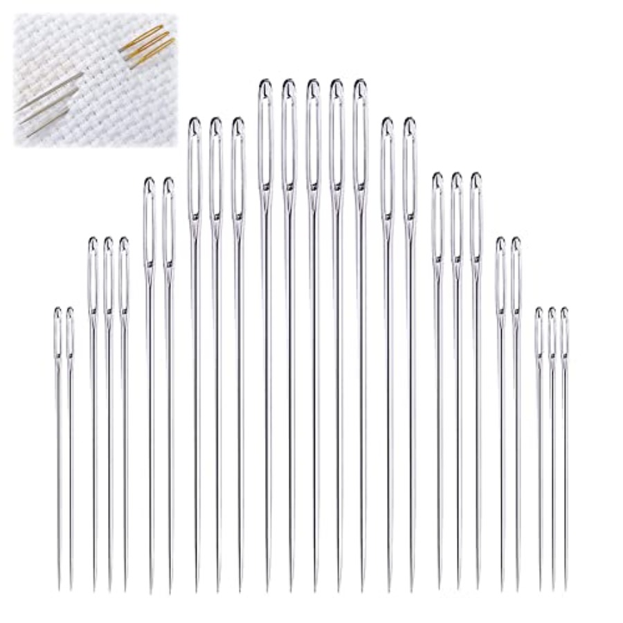 Large Eye Sewing Needles, Embr - Embroidery Pattern ulasan dan harga