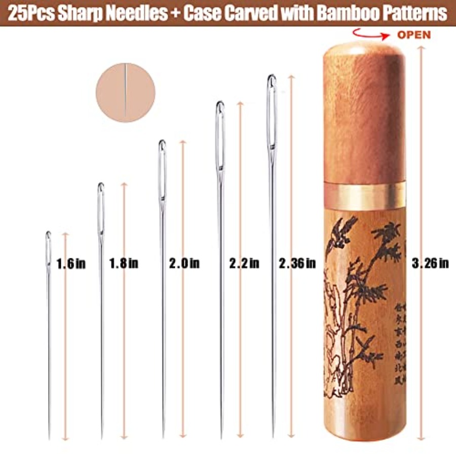 Large Eye Sewing Needles, Embr - Embroidery Pattern ulasan dan harga