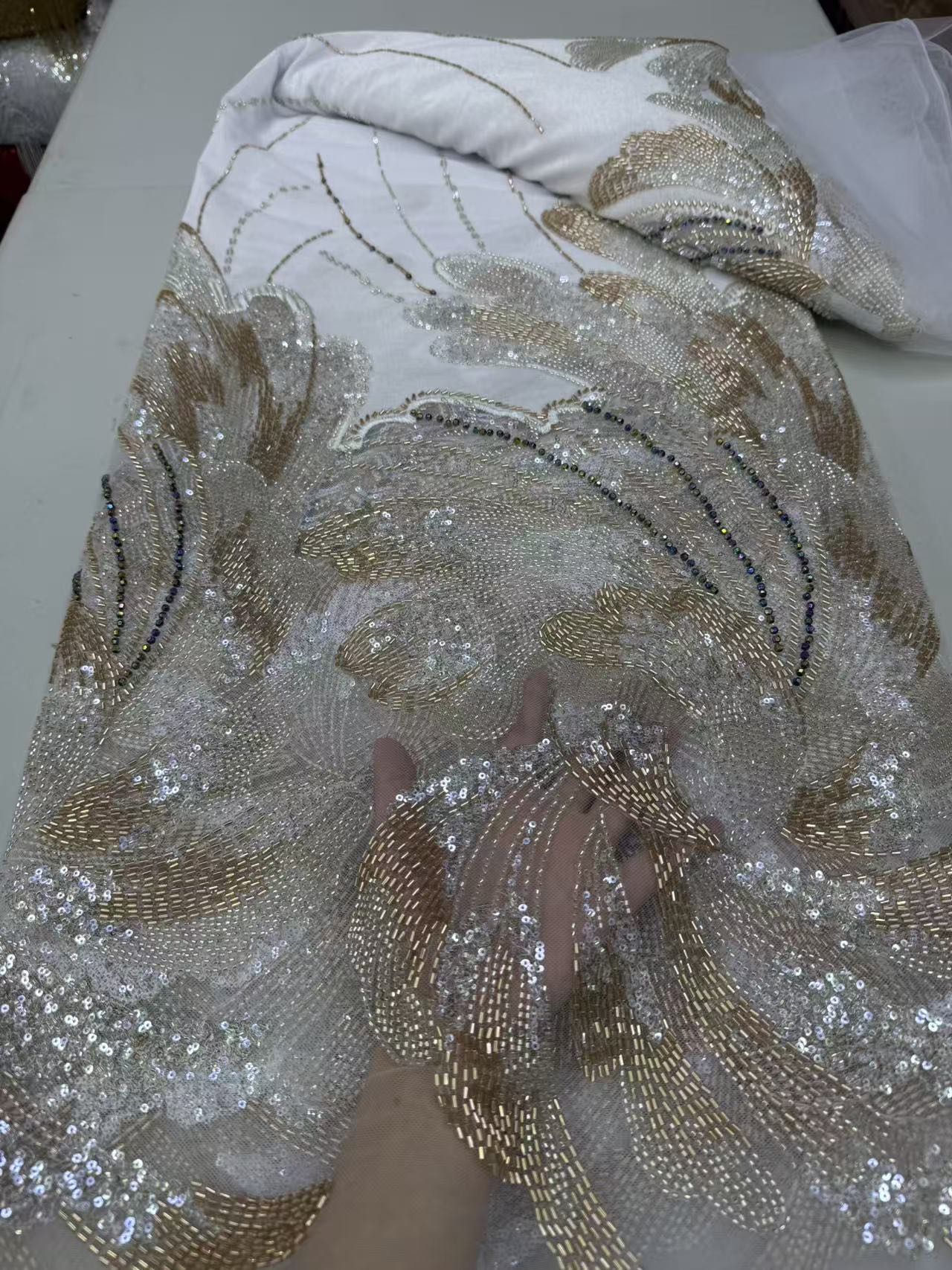 2026 African French Sequin Bea - Velvet Fabric Embroidery ulasan dan harga
