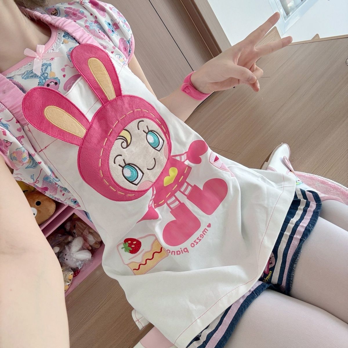 Summer New Cartoon Mp Embroide - Embroidery Apron ulasan dan harga