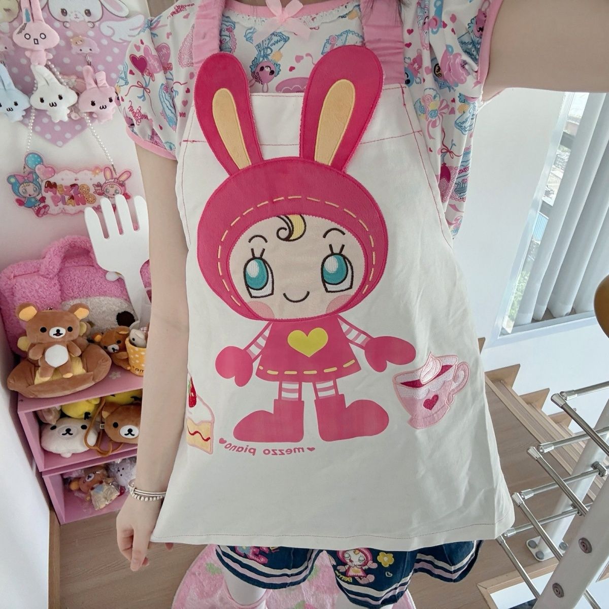 Summer New Cartoon Mp Embroide - Embroidery Apron ulasan dan harga