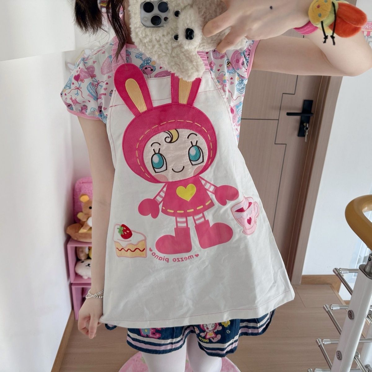 Summer New Cartoon Mp Embroide - Embroidery Apron ulasan dan harga