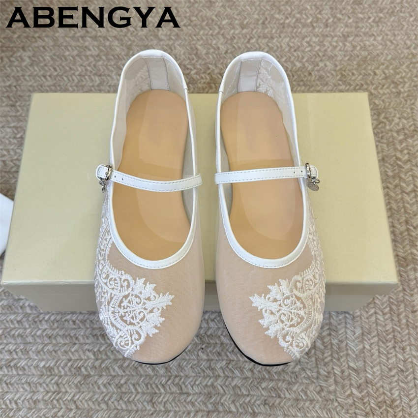 Lace Embroidery Flat Shoes for - Embroidery Design ulasan dan harga