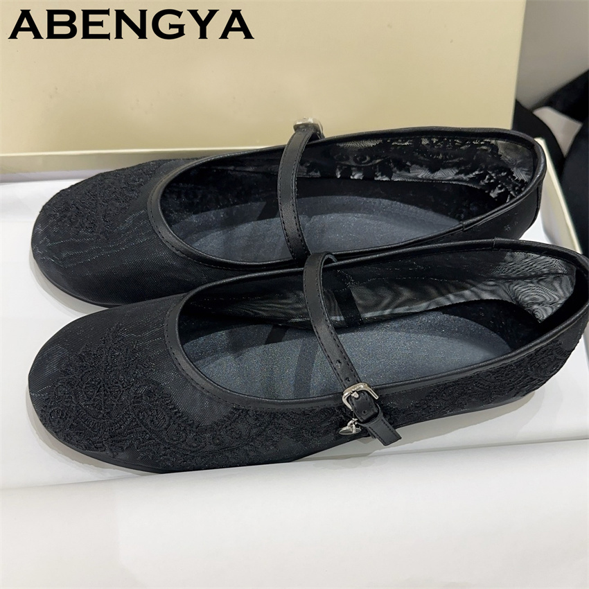 Lace Embroidery Flat Shoes for - Embroidery Design ulasan dan harga