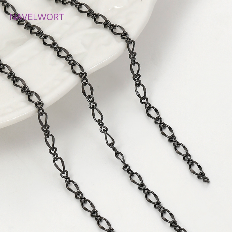 Black Color Oval Thin Chains F - Embroidery Artwork ulasan dan harga