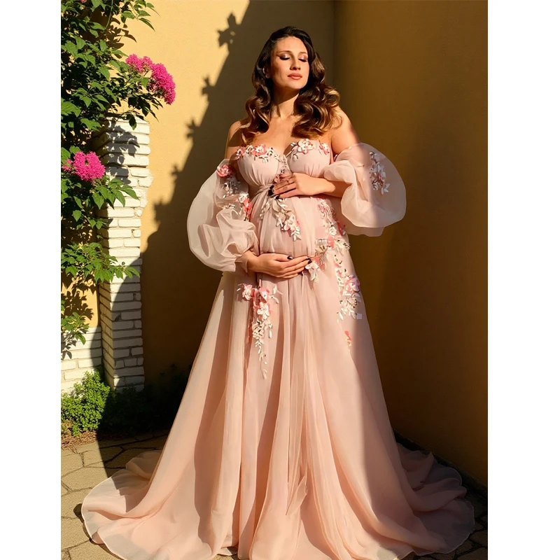 Hand-Finished Maternity Gown - - Embroidery Jersey ulasan dan harga