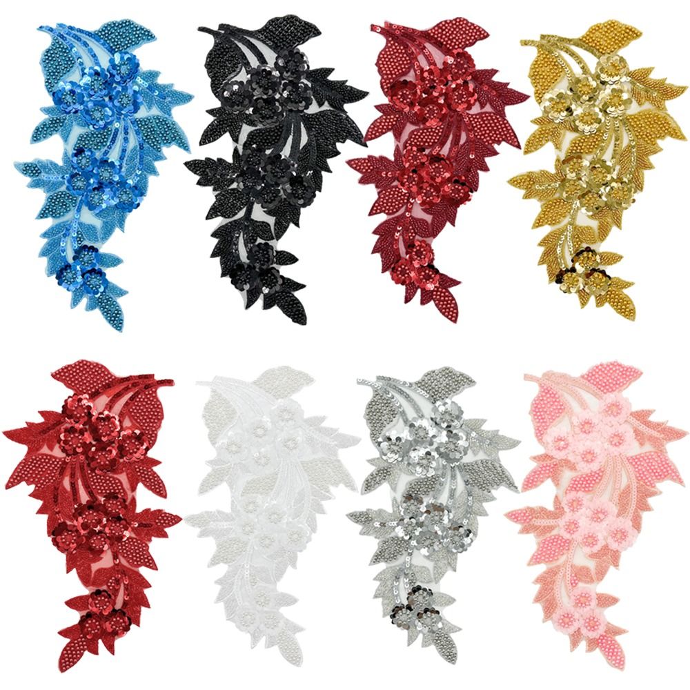 Fashion 3D Sequin Flower Patch - Embroidery Patches ulasan dan harga