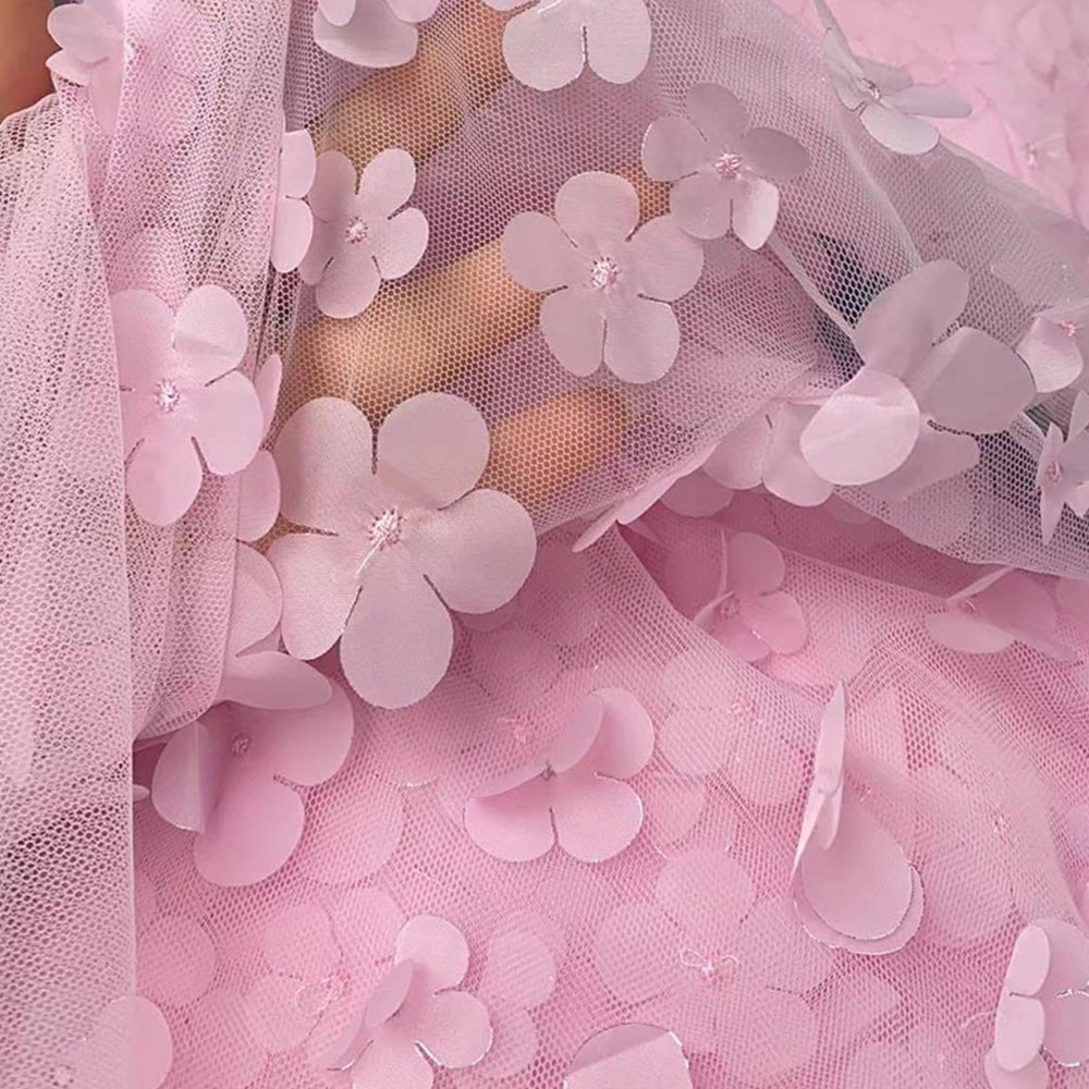 130cm Wide Colorful Flower Emb - Embroidery Veil ulasan dan harga